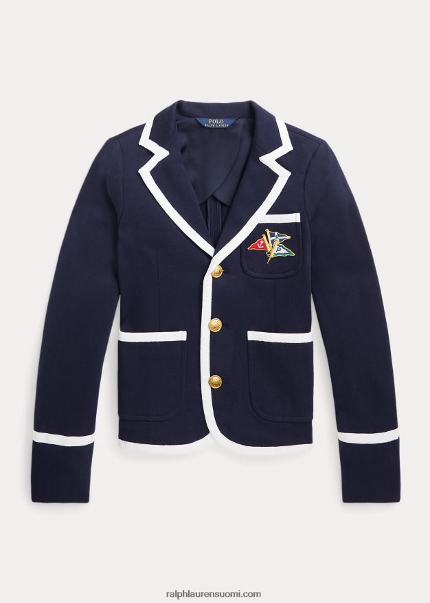Ralph Lauren lapset purjehduslippuinen ranskalainen froteebleiseri 0Z24ZR7518 hienostunut laivasto