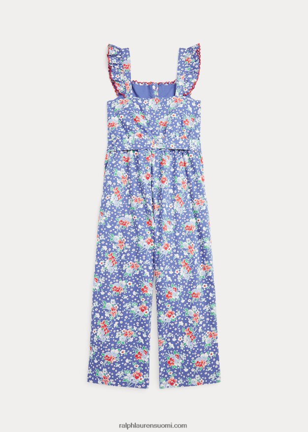 Ralph Lauren lapset kukkapuuvillapopliinihaalari 0Z24ZR7088 kukkainen codie