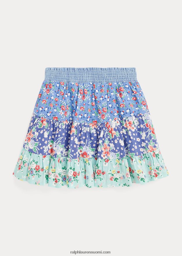 Ralph Lauren lapset kukkainen porrastettu puuvillahame 0Z24ZR6840 kukka-