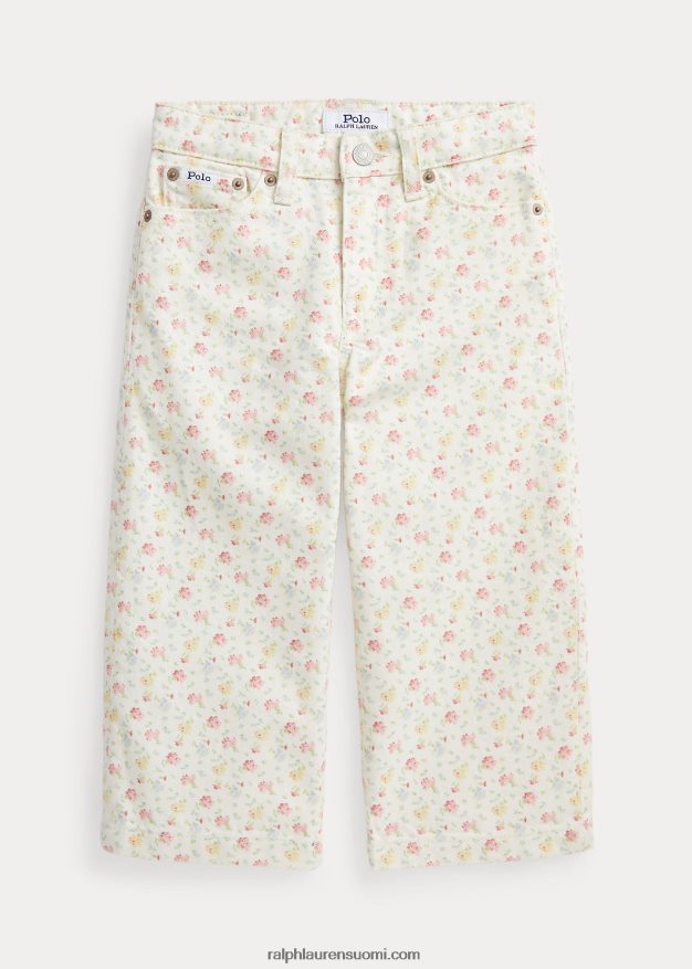 Ralph Lauren lapset kukkakuvioitu leveälahkeinen farkku 0Z24ZR6838 nahid kukkainen