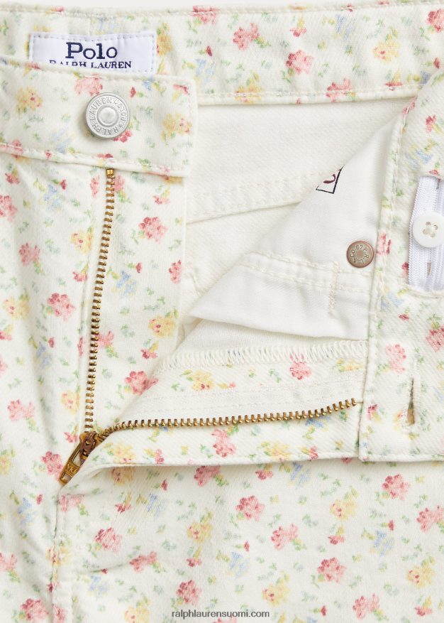 Ralph Lauren lapset kukkakuvioitu leveälahkeinen farkku 0Z24ZR7083 nahid kukkainen