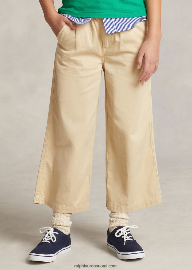 Ralph Lauren lapset leveälahkeiset puuvillatvillihousut 0Z24ZR7493 tali kerma