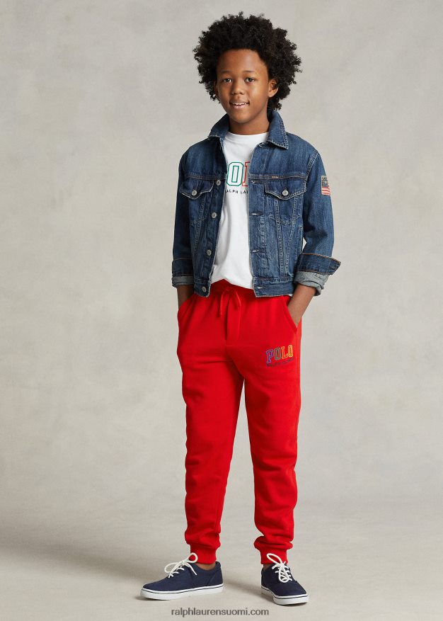 Ralph Lauren lapset logo fleece lenkkeilyhousut 0Z24ZR6564 Rl 200 punainen