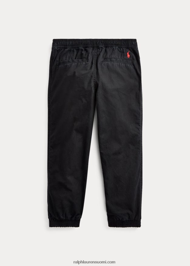 Ralph Lauren lapset puuvillapopliini lenkkeilyhousut 0Z24ZR5923 musta