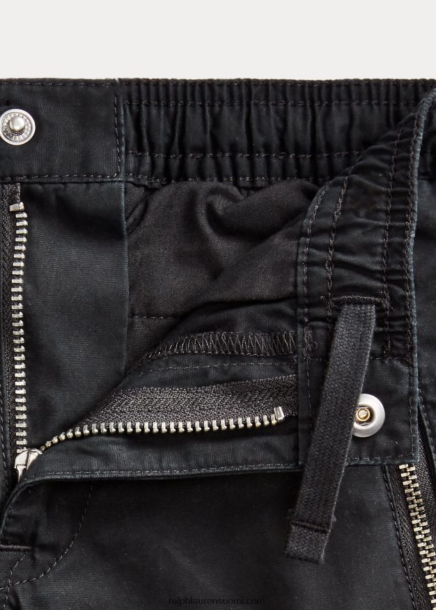 Ralph Lauren lapset puuvillapopliini lenkkeilyhousut 0Z24ZR5923 musta