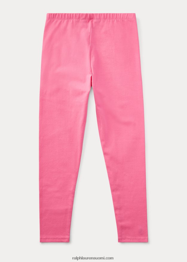 Ralph Lauren lapset stretch-puuvillajersey-leggingsit 0Z24ZR7037 kirkkaan pinkki