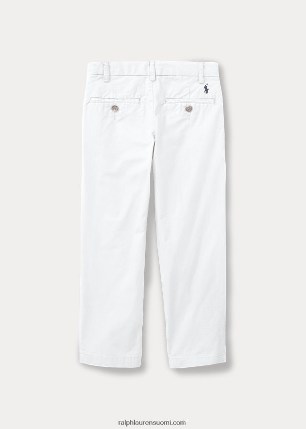 Ralph Lauren lapset suora istuvuus flex abrasion twill housut 0Z24ZR5762 valkoinen