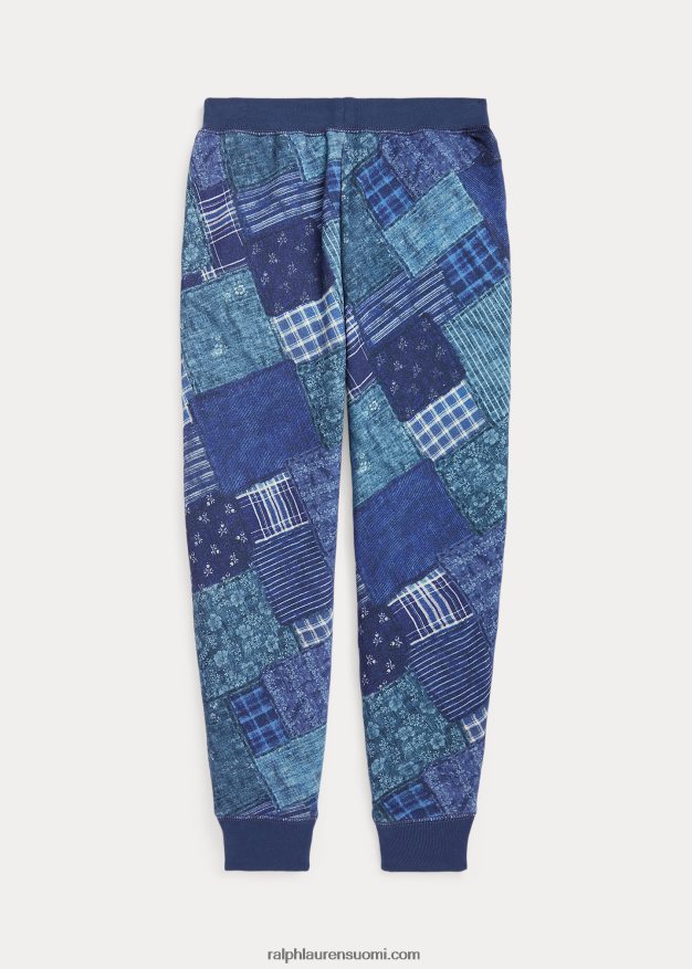 Ralph Lauren lapset tilkkupainatus ranskalaiset frotee lenkkeilyhousut 0Z24ZR7620 indigo tilkkutäkki