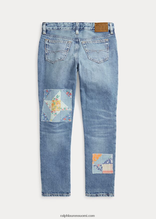 Ralph Lauren lapset tilkkutyöt astor ohut poikaystävä farkku 0Z24ZR7156 molera pesu