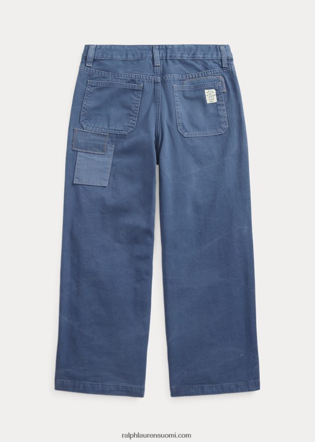 Ralph Lauren lapset tilkkutyöt leveälahkeiset puuvillatvillihousut 0Z24ZR7624 zaniah pesu