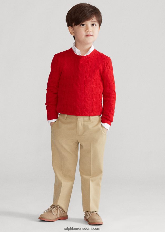 Ralph Lauren lapset villaiset gabardiinihousut 0Z24ZR6442 rusketus