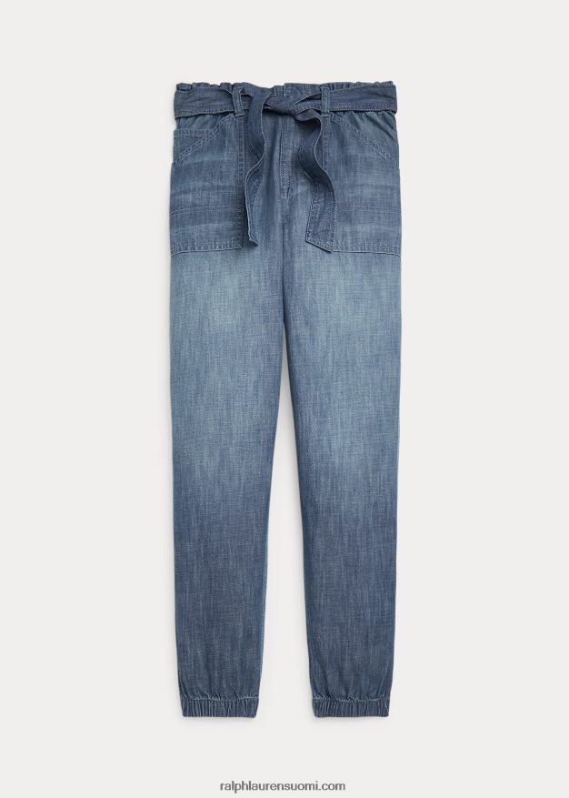 Ralph Lauren lapset vyöllä varustetut lenkkeilyhousut 0Z24ZR7582 chambray