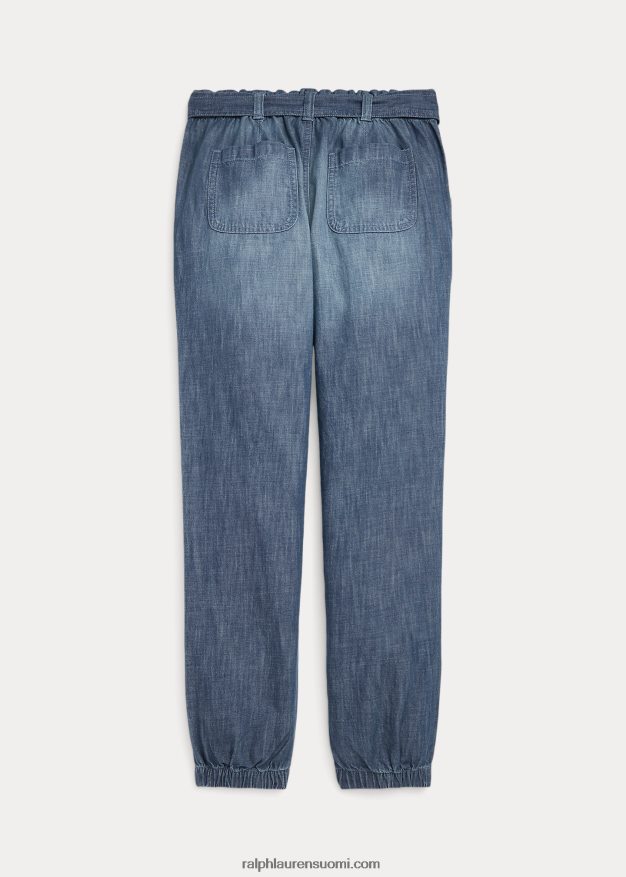 Ralph Lauren lapset vyöllä varustetut lenkkeilyhousut 0Z24ZR7582 chambray