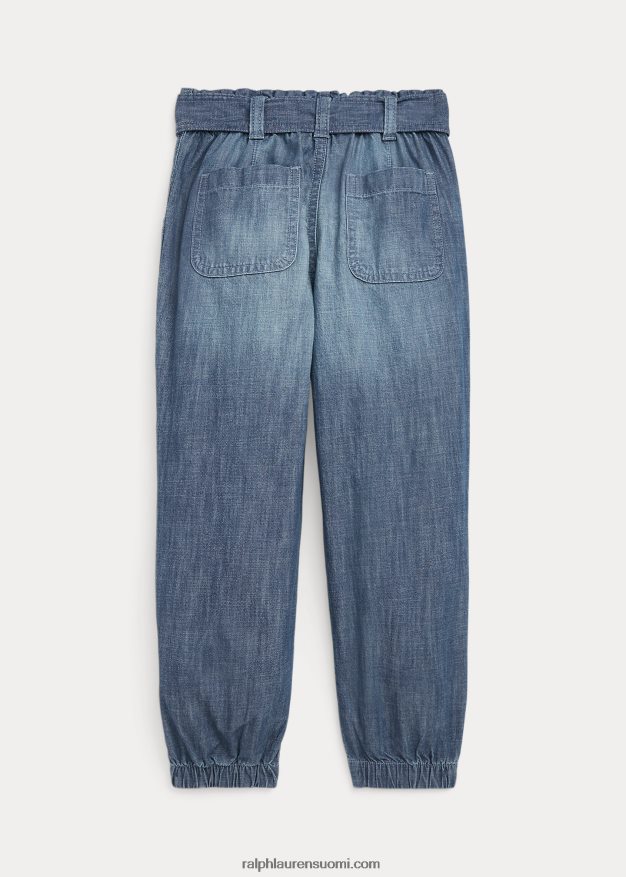 Ralph Lauren lapset vyöllä varustetut lenkkeilyhousut 0Z24ZR9997 chambray