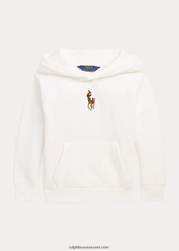 Ralph Lauren lapset iso ponifleecehuppari 0Z24ZR7353 kannenpesuaine valkoinen