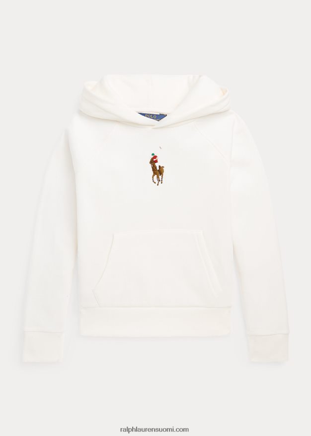 Ralph Lauren lapset iso ponifleecehuppari 0Z24ZR7496 kannenpesuaine valkoinen