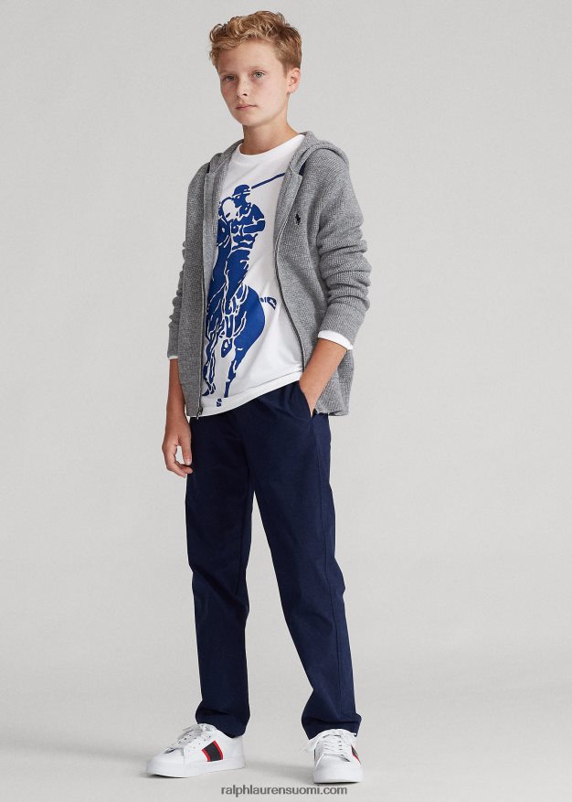 Ralph Lauren lapset kashmir täysvetoketjullinen huppari 0Z24ZR6020 harmaa kanerva