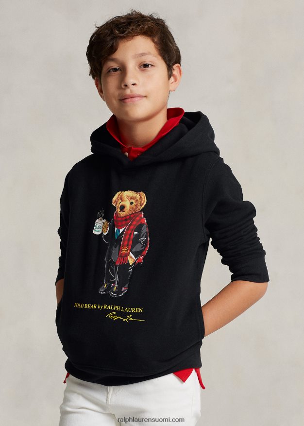 Ralph Lauren lapset kuun uudenvuoden poolokarhuhuppari 0Z24ZR6573 musta