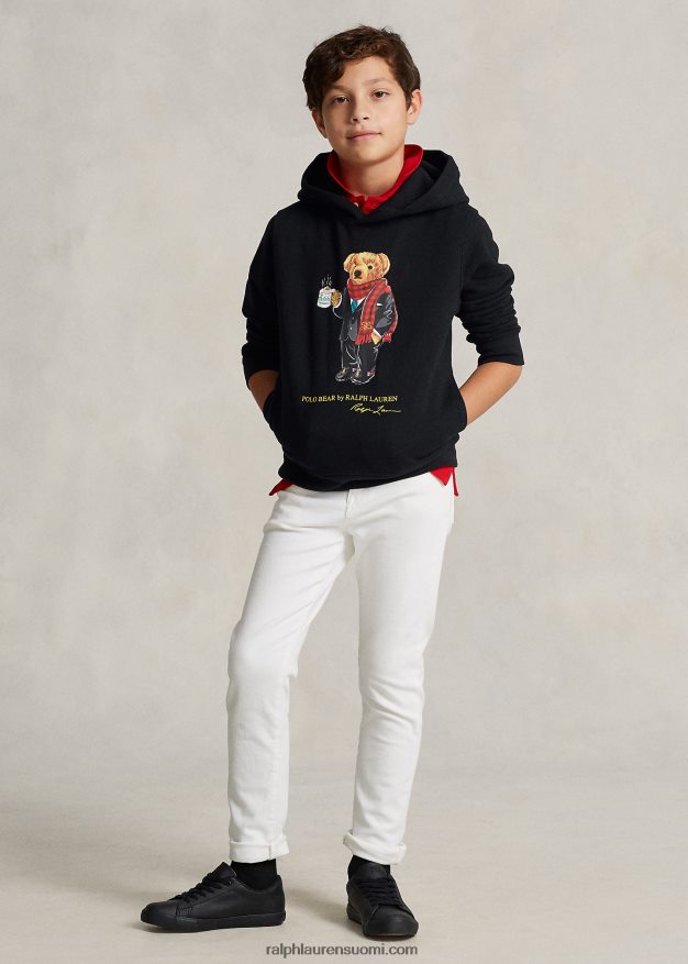 Ralph Lauren lapset kuun uudenvuoden poolokarhuhuppari 0Z24ZR6573 musta