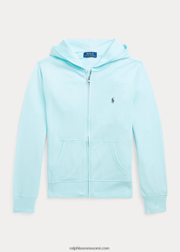 Ralph Lauren lapset kylpyläfrotee täysvetoketjuhuppari 0Z24ZR6177 saari aqua