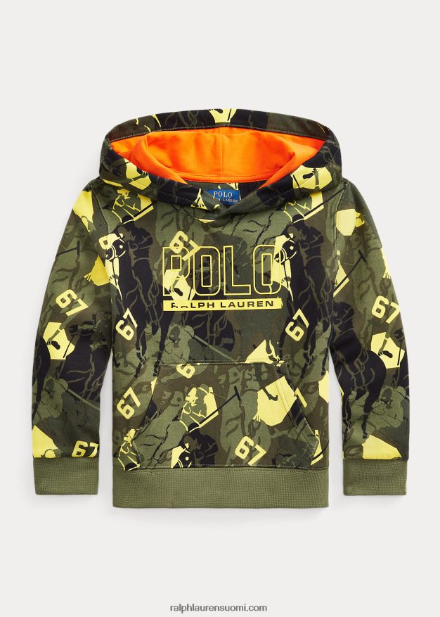 Ralph Lauren lapset logolla tehty kaksoisneulottu huppari 0Z24ZR9801 huippukokous camo