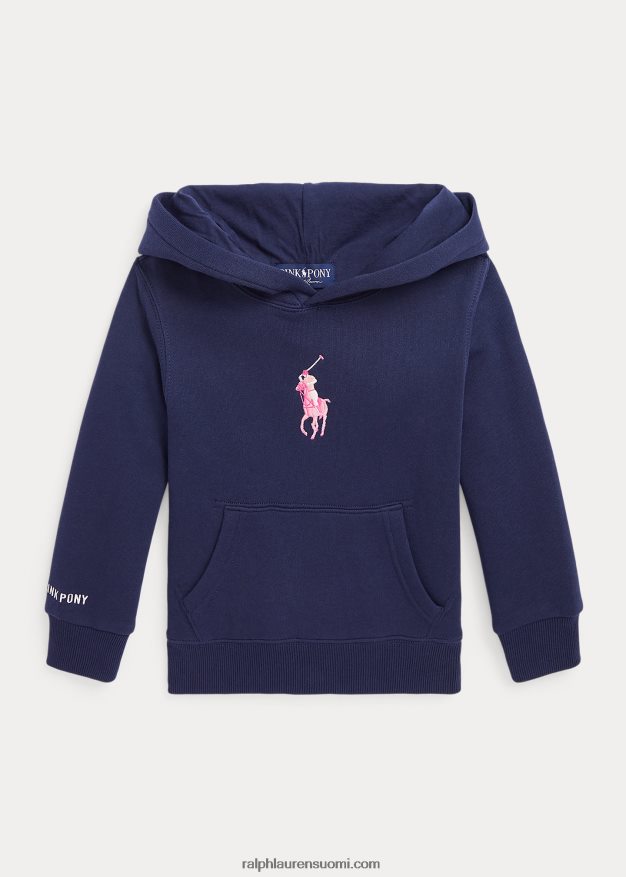 Ralph Lauren lapset ponin fleecehuppari 0Z24ZR5717 laivastonsininen/vaaleanpunainen