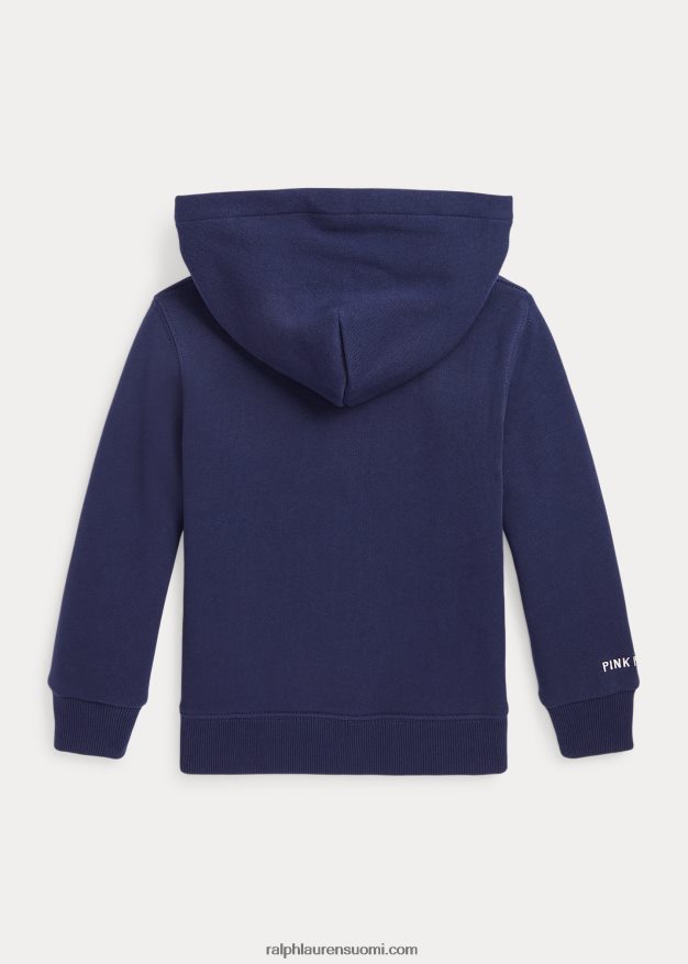 Ralph Lauren lapset ponin fleecehuppari 0Z24ZR5717 laivastonsininen/vaaleanpunainen
