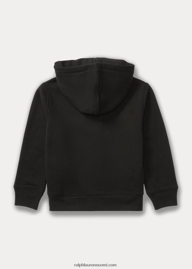 Ralph Lauren lapset puuvillasekoite-fleece-huppari 0Z24ZR5925 musta