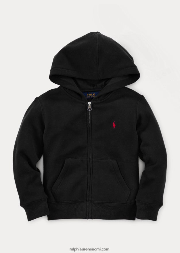 Ralph Lauren lapset puuvillasekoite-fleece-huppari 0Z24ZR5925 musta
