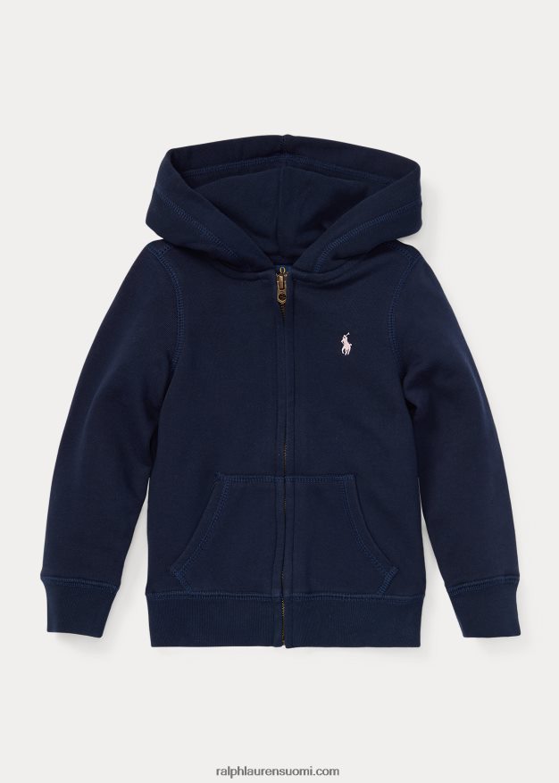 Ralph Lauren lapset ranskalainen frotee täysvetoketjuhuppari 0Z24ZR6924 hienostunut laivasto