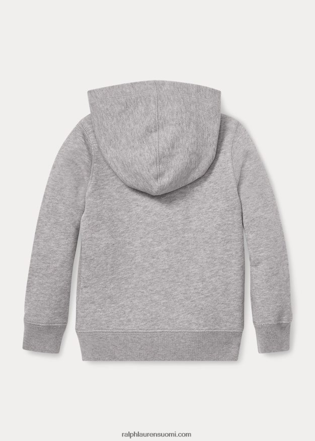 Ralph Lauren lapset ranskalainen frotee täysvetoketjuhuppari 0Z24ZR6925 vaaleanharmaa kanerva
