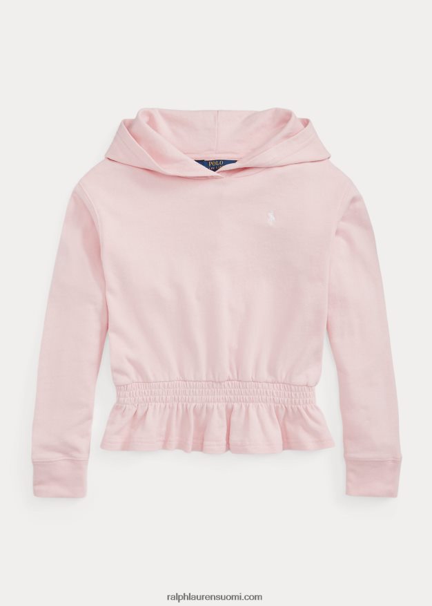 Ralph Lauren lapset ranskalainen froteepeplum-huppari 0Z24ZR7542 ripaus vaaleanpunaista