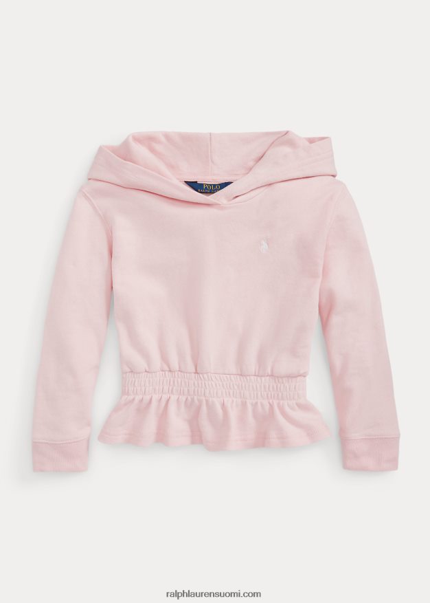 Ralph Lauren lapset ranskalainen froteepeplum-huppari 0Z24ZR9989 ripaus vaaleanpunaista