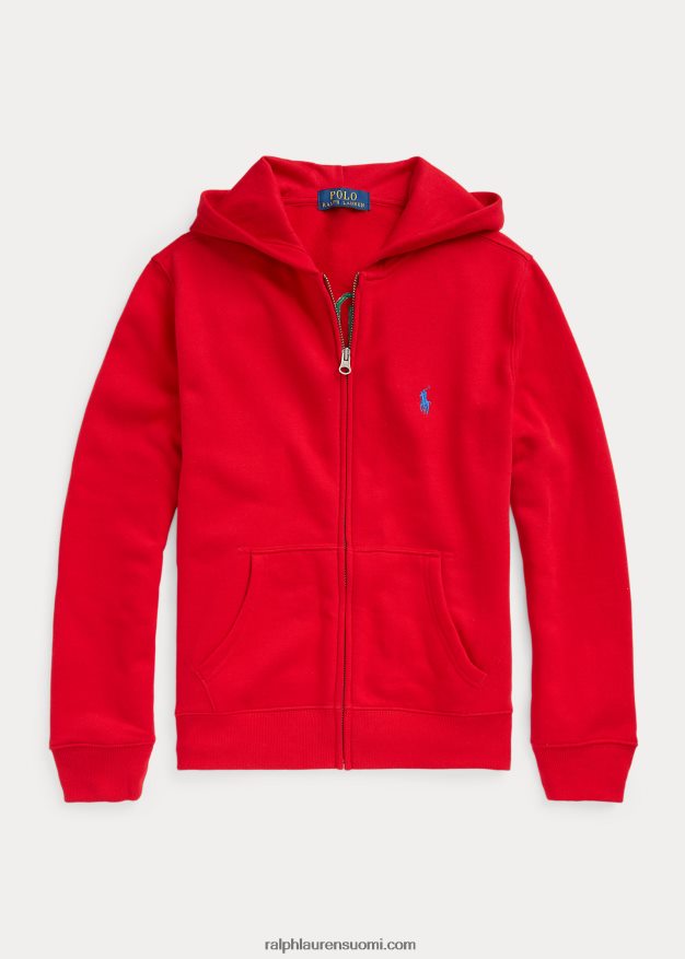 Ralph Lauren lapset täysvetoketjullinen fleecehuppari 0Z24ZR6635 Rl 2000 punainen