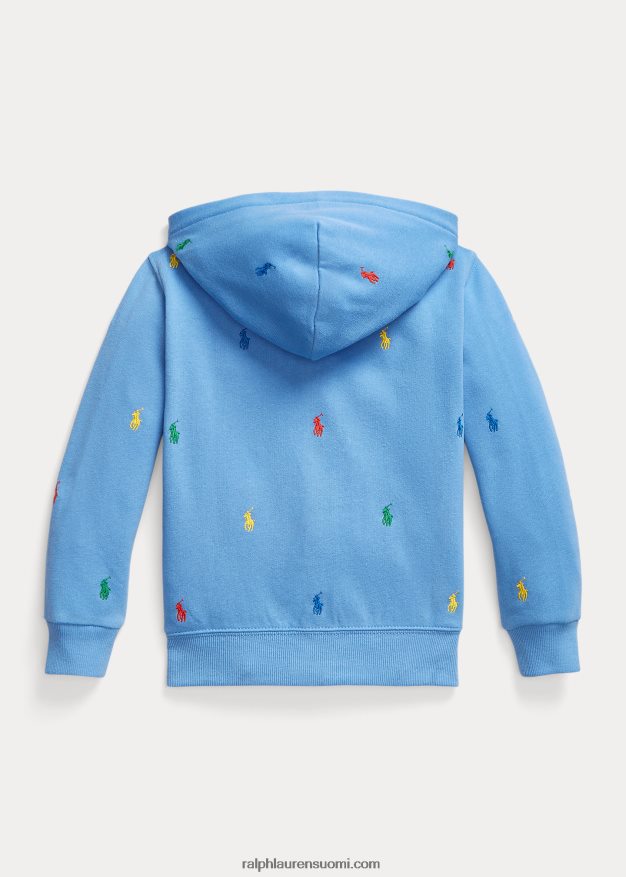 Ralph Lauren lapset täysvetoketjullinen polo poni fleece-huppari 0Z24ZR6459 satamasaaren sininen