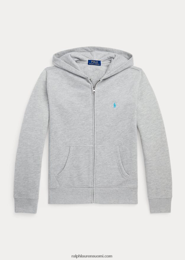 Ralph Lauren lapset täysvetoketjullinen polo poni fleece-huppari 0Z24ZR6648 ja kanervan päällä
