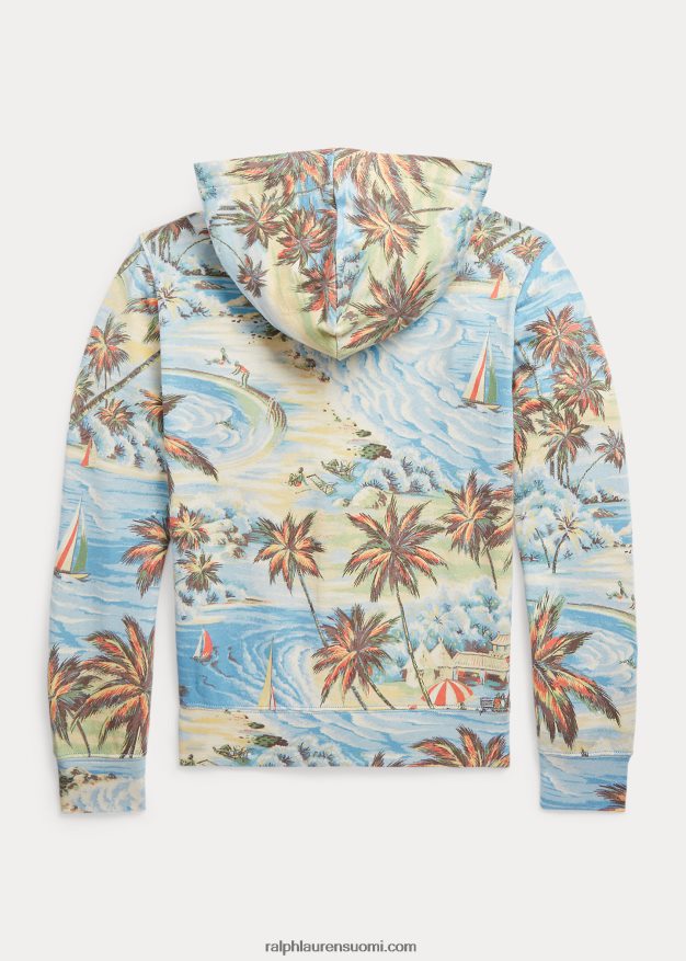 Ralph Lauren lapset trooppinen kuviollinen kylpyläfrotee, koko vetoketjullinen huppari 0Z24ZR6117 havaijilainen rantabasaari