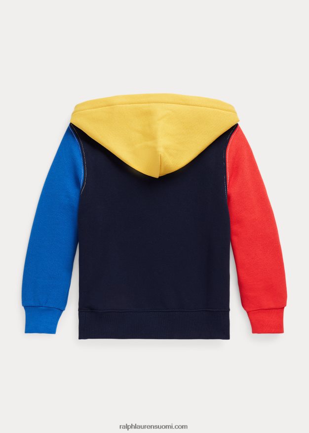 Ralph Lauren lapset värjätty logollinen fleecehuppari 0Z24ZR5660 valkoinen multi
