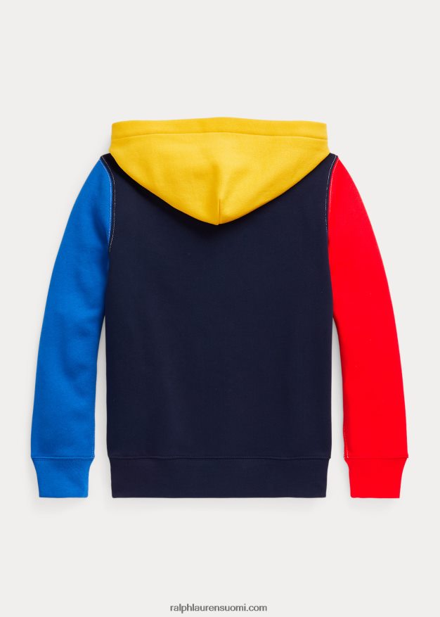 Ralph Lauren lapset värjätty logollinen fleecehuppari 0Z24ZR6167 valkoinen multi