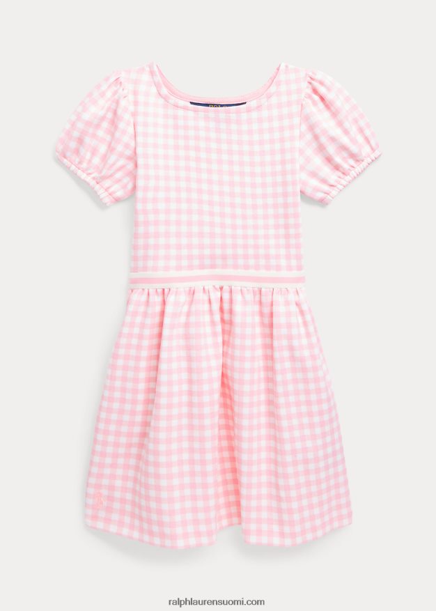 Ralph Lauren lapset gingham ponte mekko 0Z24ZR7347 vaaleanpunainen gingham