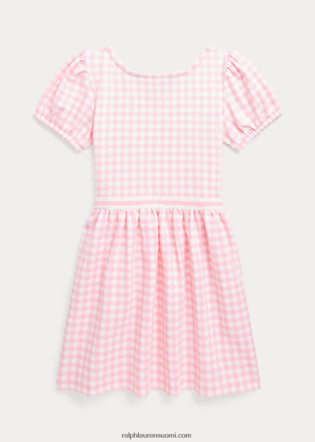 Ralph Lauren lapset gingham ponte mekko 0Z24ZR7347 vaaleanpunainen gingham