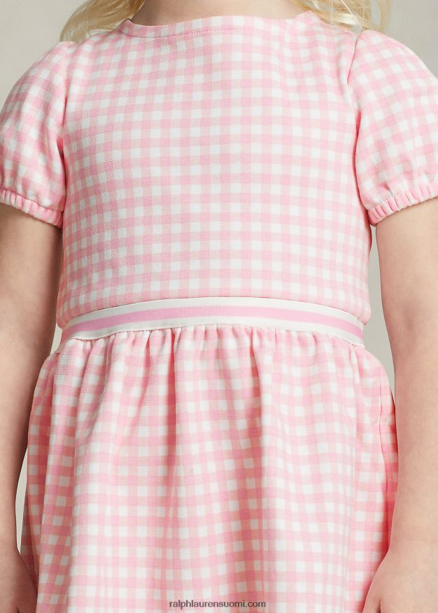 Ralph Lauren lapset gingham ponte mekko 0Z24ZR7347 vaaleanpunainen gingham