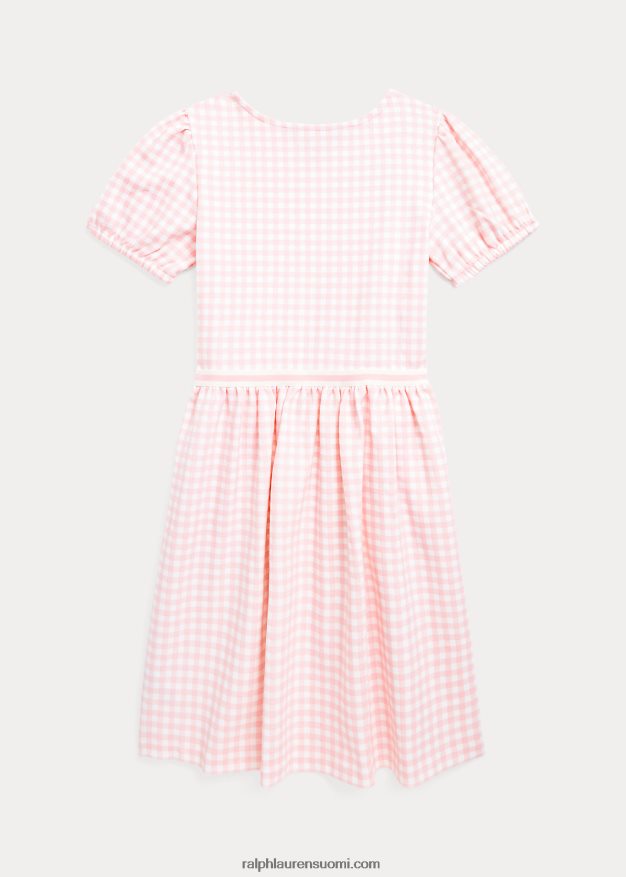 Ralph Lauren lapset gingham ponte mekko 0Z24ZR7535 vaaleanpunainen gingham