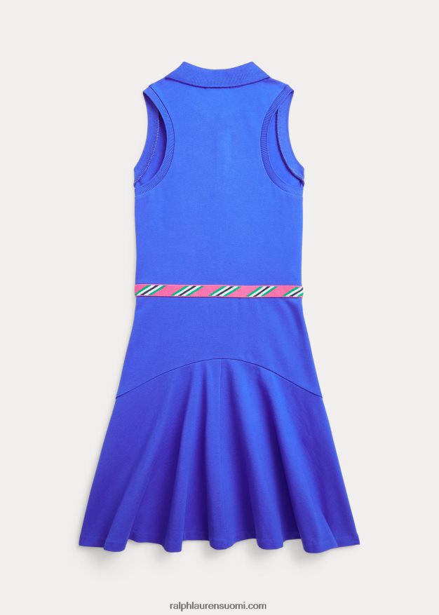 Ralph Lauren lapset grosgrain-reunus stretch mesh poolomekko 0Z24ZR6958 uusi iiris