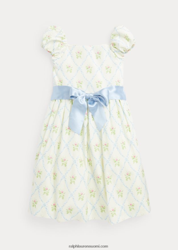 Ralph Lauren lapset kukkainen Mulberry-silkkisekoitusmekko 0Z24ZR7363