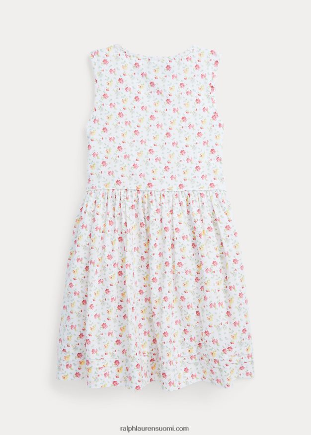 Ralph Lauren lapset kukkainen pellava-puuvillamekko 0Z24ZR6845 lucinda ditsy