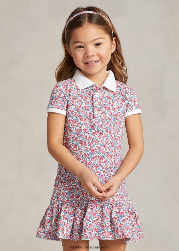 Ralph Lauren lapset kukkakuvioinen joustava verkkomekko 0Z24ZR7354 kukkainen tyler