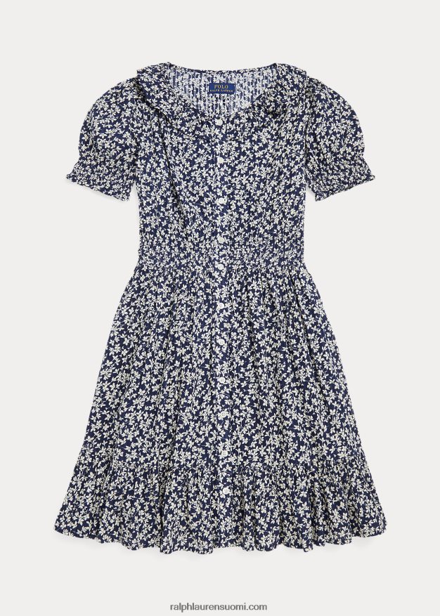 Ralph Lauren lapset kukkapuuvillainen dobby-mekko 0Z24ZR7583 kukkainen gabrielle
