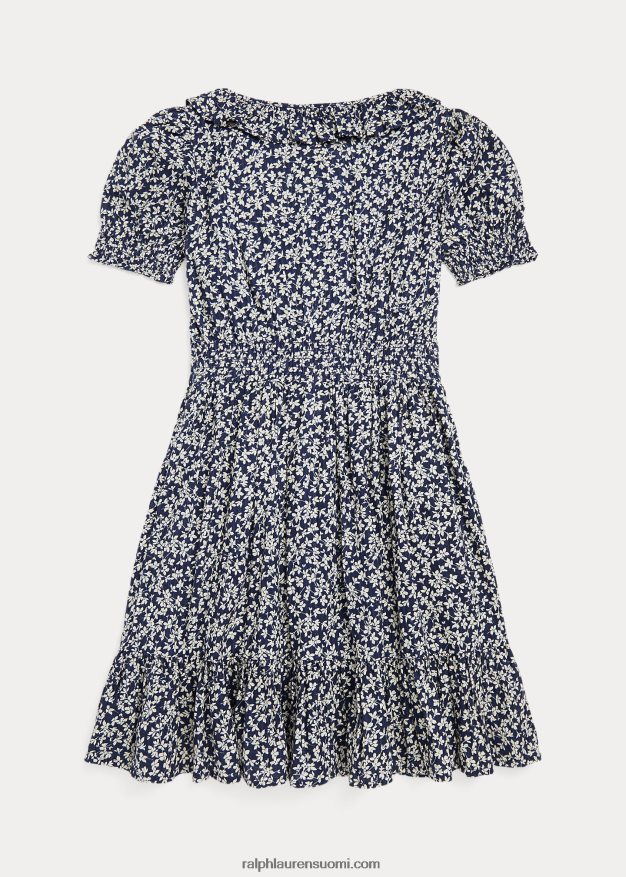 Ralph Lauren lapset kukkapuuvillainen dobby-mekko 0Z24ZR7583 kukkainen gabrielle