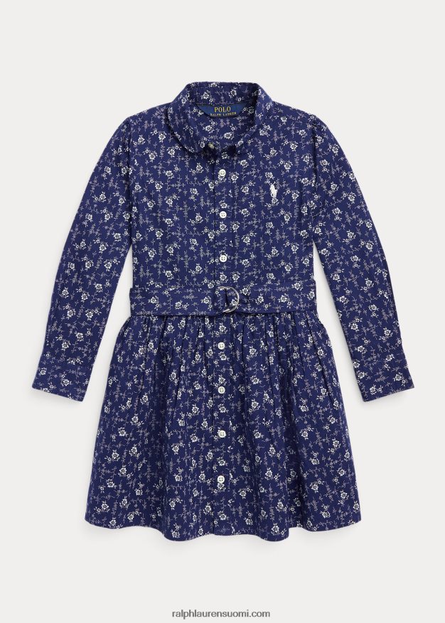 Ralph Lauren lapset kukkapuuvillainen paitamekko 0Z24ZR7412 madelyn kukkainen